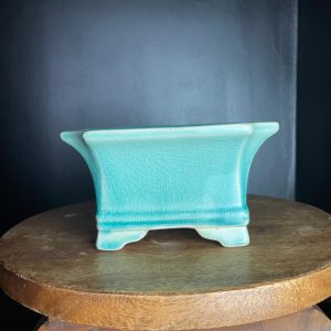 Vaso Per Bonsai Quadrato In Gres Smaltato Verde