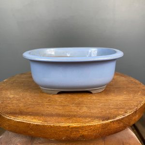 Vaso Ovale Smaltato Azzurro/Blu