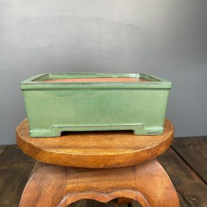 Vaso Rettangolare Smaltato Verde