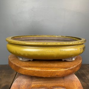 Vaso Ovale Verde/Marrone