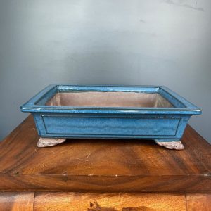 Vaso Rettangolare Smaltato Blu