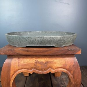 Vaso Ovale Verde/Nero