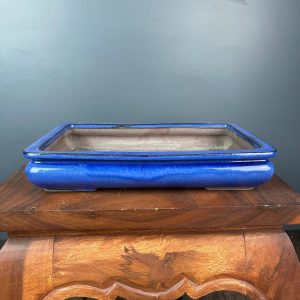 Vaso Rettangolare Smaltato Blu