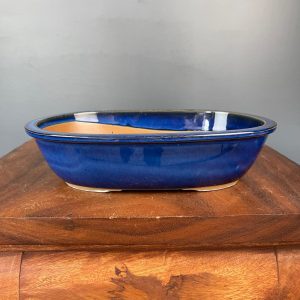 Vaso Ovale Smaltato Blu