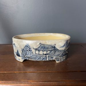 Vaso Smaltato "Cultura Giapponese Blu"