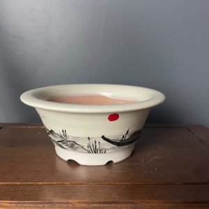 Vaso Smaltato "Paesaggio Cultura Giapponese"